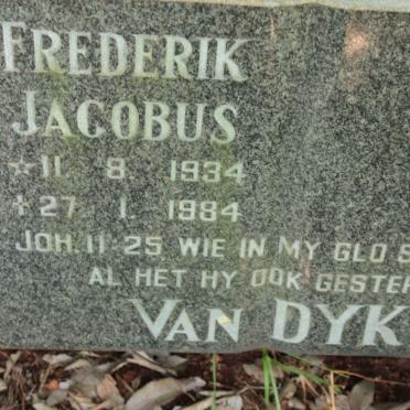 DYK Frederik Jacobus, van 1934-1984