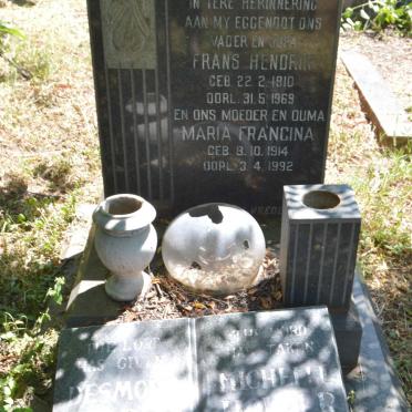 EBERSOHN Frans Hendrik 1910-1969 &amp; Maria Francina 1914-1992 :: HOLDER Desmond 1961-1992 &amp; Michelle 1968-1994