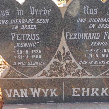 EHRKE Ferdinand Fredrich 1938-1959 :: VAN WYK Petrus 1935-1959