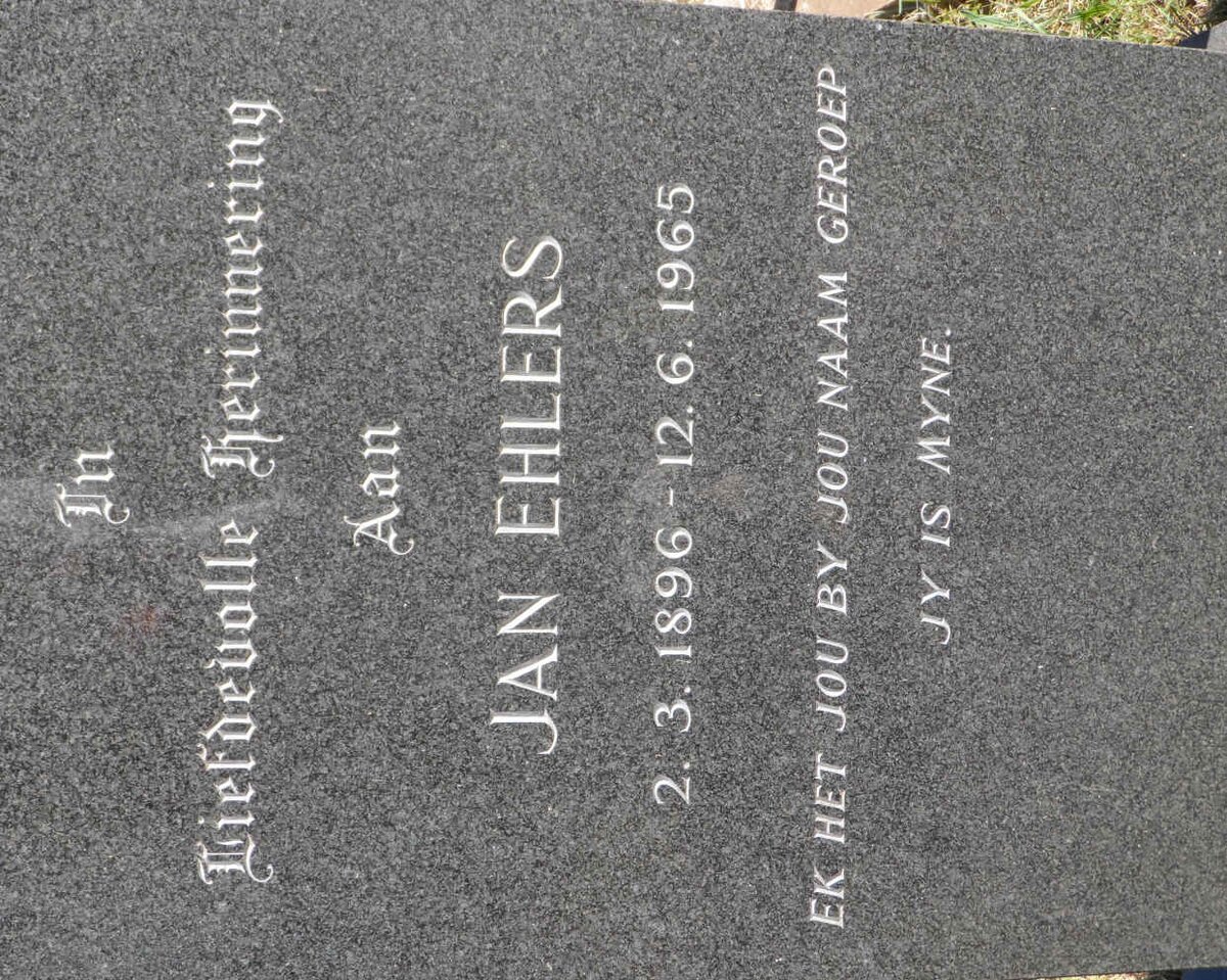 EHLERS Jan 1896-1965