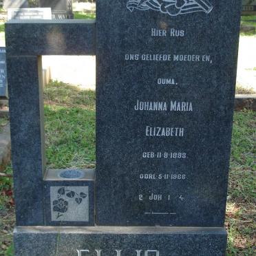 ELLIS Johanna Maria Elizabeth 1893-1966