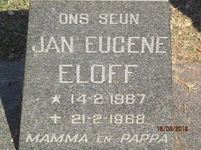 ELOFF Jan Eugene 1967-1968