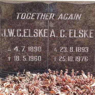 ELSKE J.W.G. 1890-1960 &amp; A.C. 1893-1976