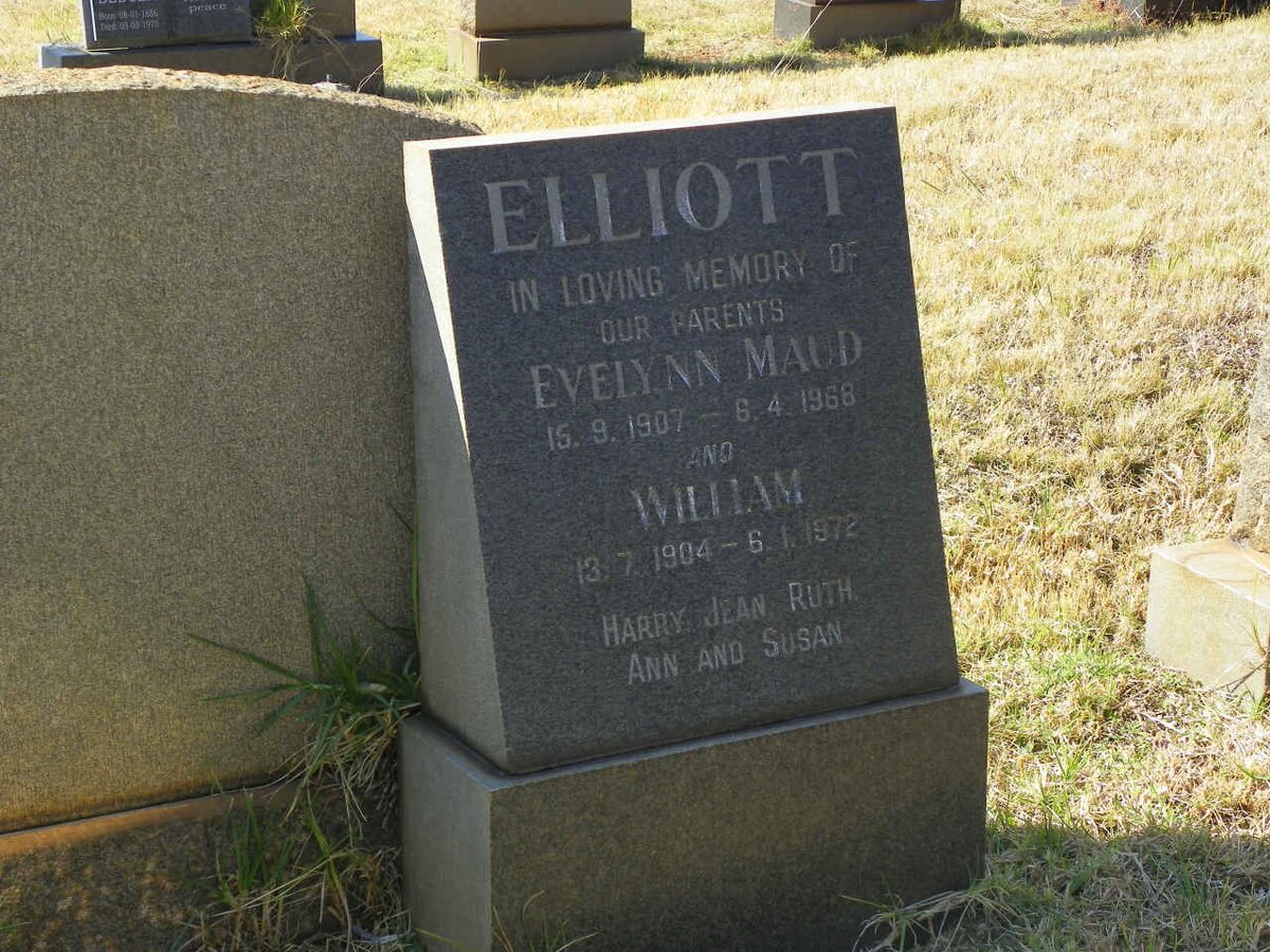 ELLIOTT William 1904-1972 &amp; Evelynn Maud 1907-1968