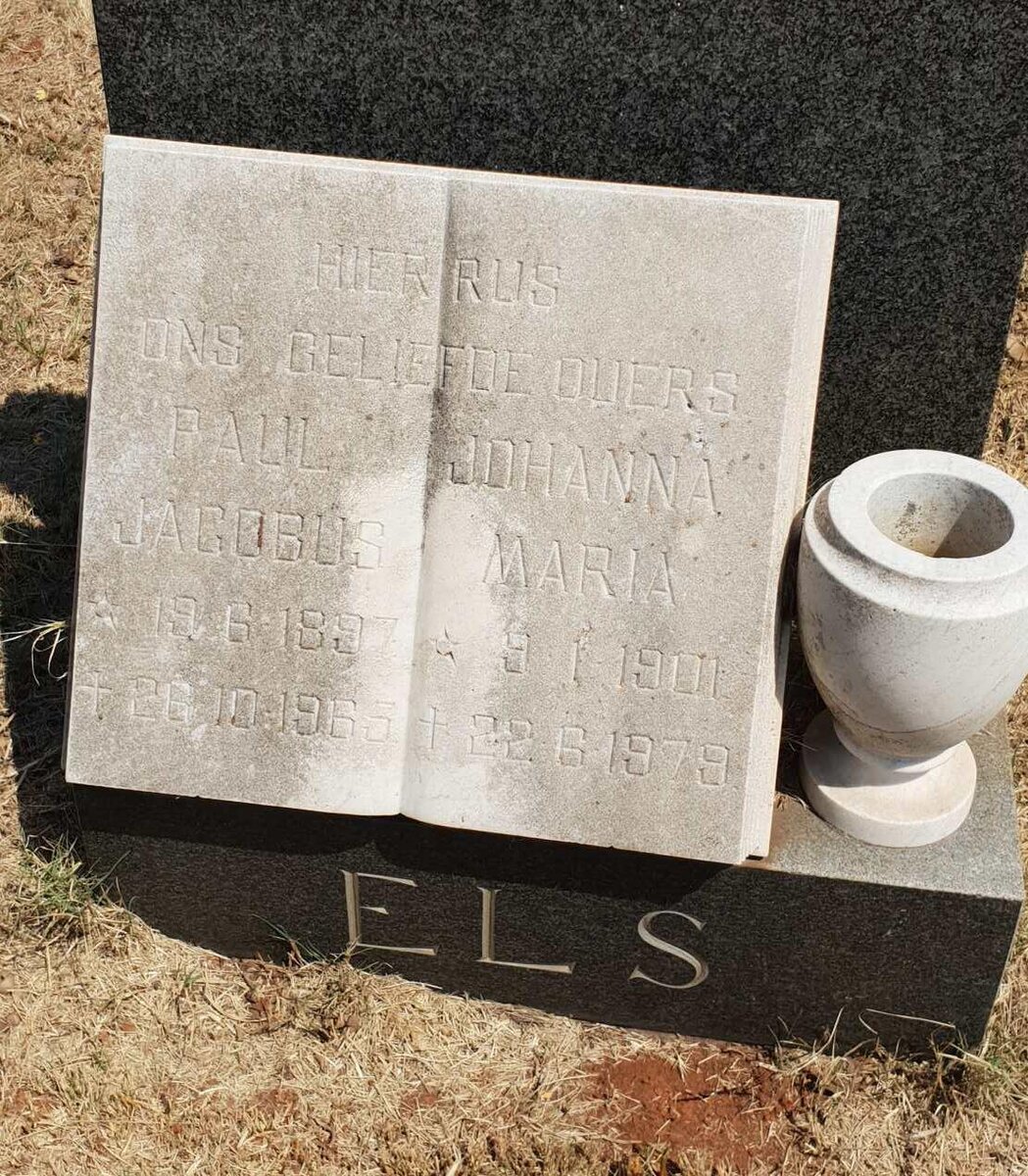 ELS Paul Jacobus 1897-1965 &amp; Johanna Maria 1901-1979
