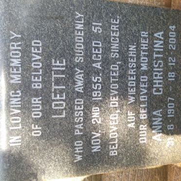 ELSKE Loettie -1955 :: ELSKE Anna Christina 1907-2004