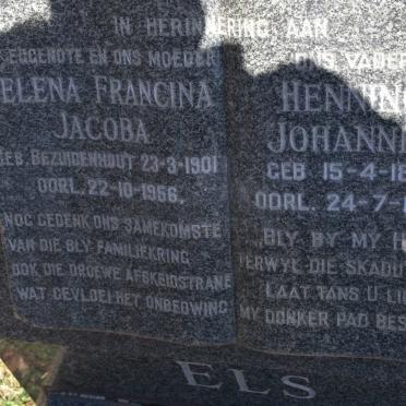 ELS Henning Johannes 1892-1967 &amp; Helena Francina Jacoba BEZUIDENHOUT 1901-1956