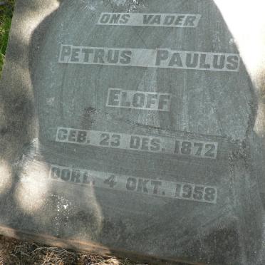 ELOFF Petrus Paulus 1872-1958