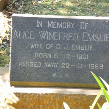 EMSLIE Alice Winefred 1901-1968