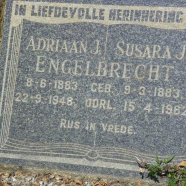 ENGELBRECHT Adriaan J. 1883-1948 &amp; Susara J. 1883-1962