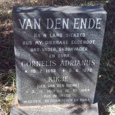 ENDE Cornelis Adrianus, van den 1898-1972 &amp; Rikje VAN DEN BRINK 1901-1984