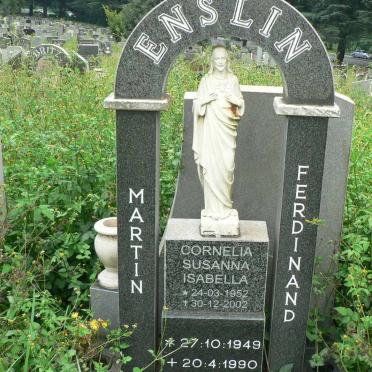 ENSLIN Martin Ferdinand 1949-1990 &amp; Cornelia Susanna Isabella 1952-2002