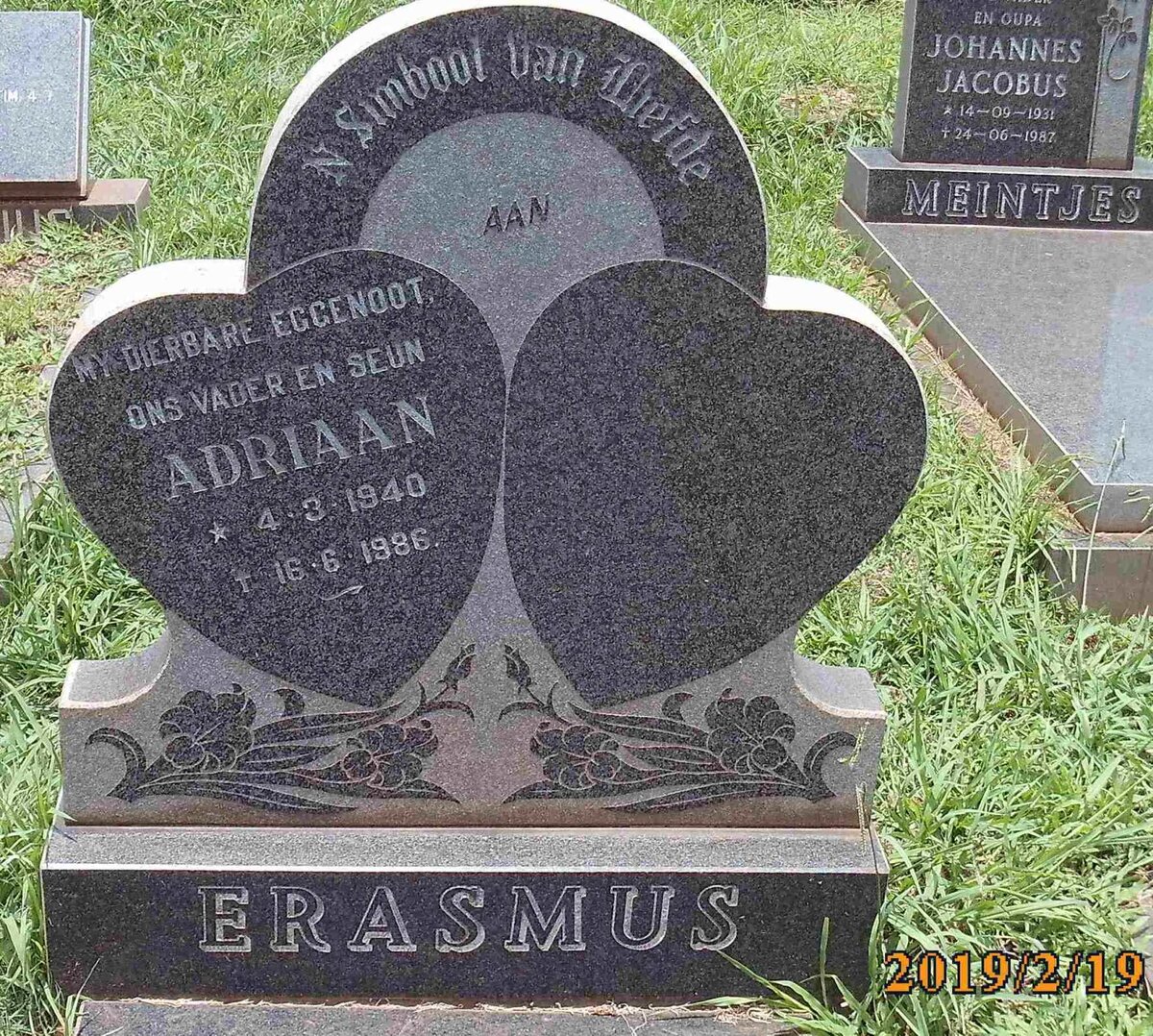 ERASMUS Adriaan 1940-1986