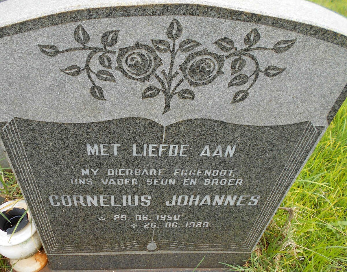 ERASMUS Cornelius Johannes 1950-1989