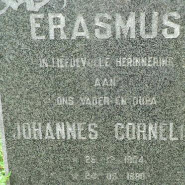 ERASMUS Johannes Cornelius 1904-1990
