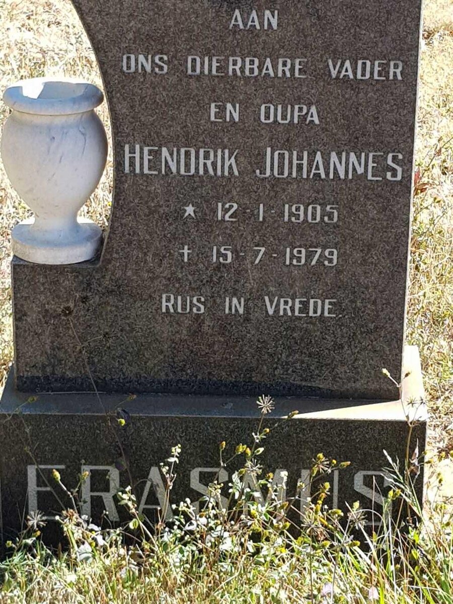 ERASMUS Hendrik Johannes 1905-1979