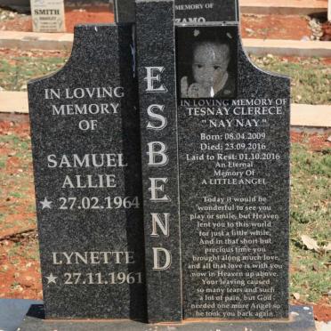 ESBEND Samuel Allie 1964- &amp; Lynette 1961- :: ESBEND Tesnay Clerece 2009-2016