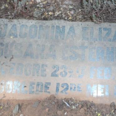 ESTERHUYSEN Hester J.E. nee SCHALKWYK -1948 :: ESTERHUYSEN Jacomina Elizabeth Susana 1924-1924 :: ESTERHUYSEN Jacoba Cornelia 1927-1927