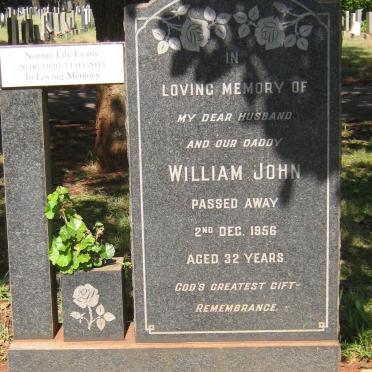 EVANS William John -1956 &amp; Norma Lily 1926-2017