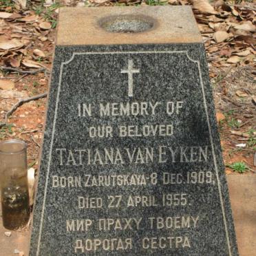 EYKEN Tatiana, van 1909-1955