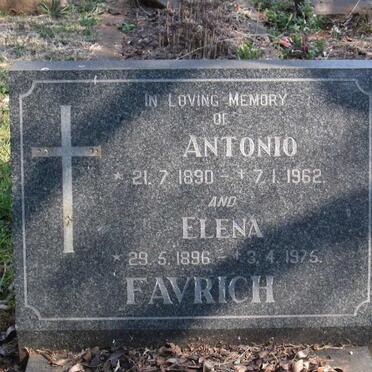 FAVRICH Antonio 1890-1962 &amp; Elena 1896-1975