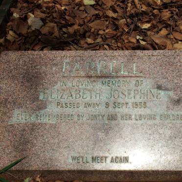 FARRELL Elizabeth Josephine  -1955