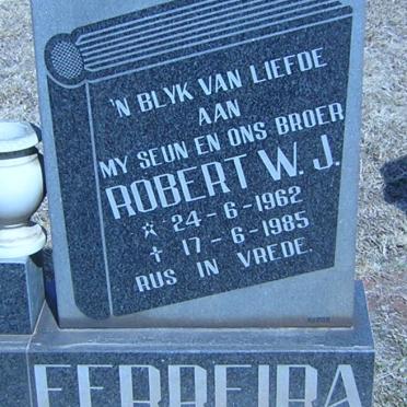 FERREIRA Robert W.J. 1962-1985