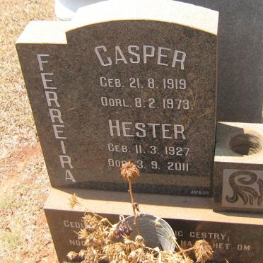 FERREIRA Casper 1919-1973 &amp; Hester 1927-2011