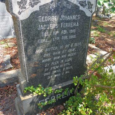 FERREIRA George Johannes Jacobus 1919-1960
