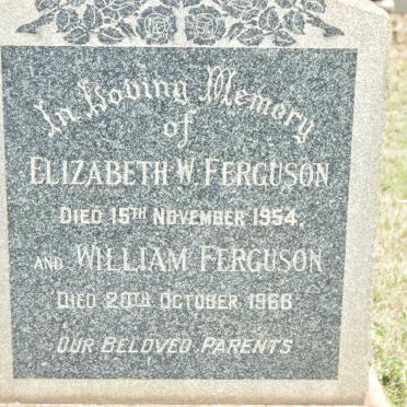 FERGUSON William -1966 &amp; Elizabeth W. -1954