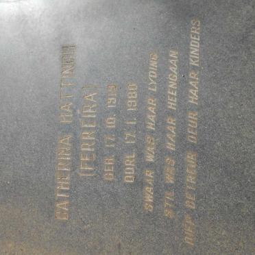 FERREIRA Barend Christoffel 1913-1963 :: HATTINGH Catherina nee FERREIRA 1919-1980