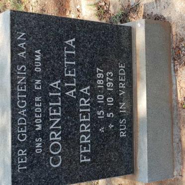 FERREIRA Cornelia Aletta 1897-1973