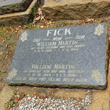 FICK William Martin 1900-1944 :: FICK William Martin 1944-1974