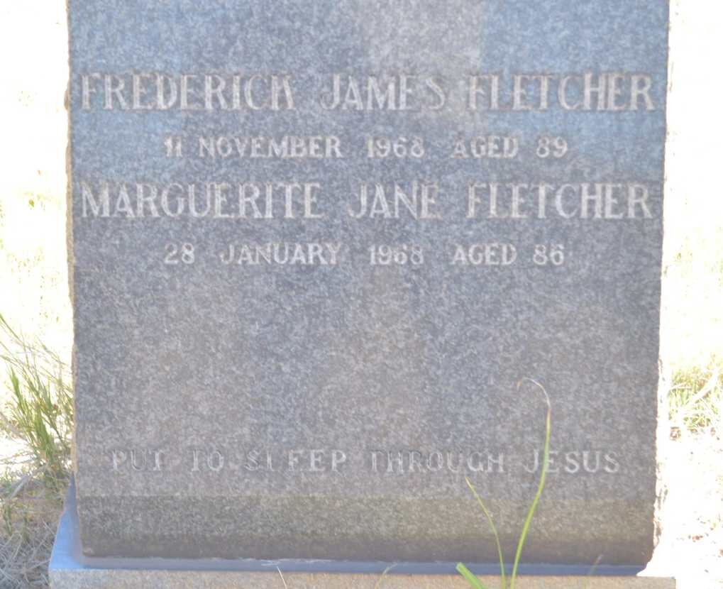 FLETCHER Frederick James -1968 &amp; Marguerite Jane -1968
