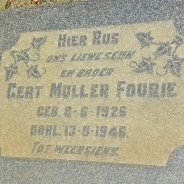 FOURIE Gert Muller 1926-1946