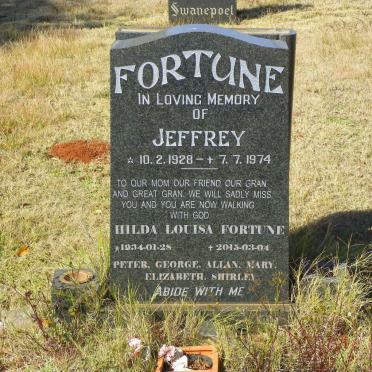 FORTUNE Jeffrey 1928-1974 &amp; Hilda Louise 1934-2015