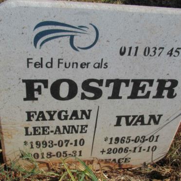 FOSTER Ivan 1965-2006 &amp; Lee-Anne FAYGAN 1993-2018