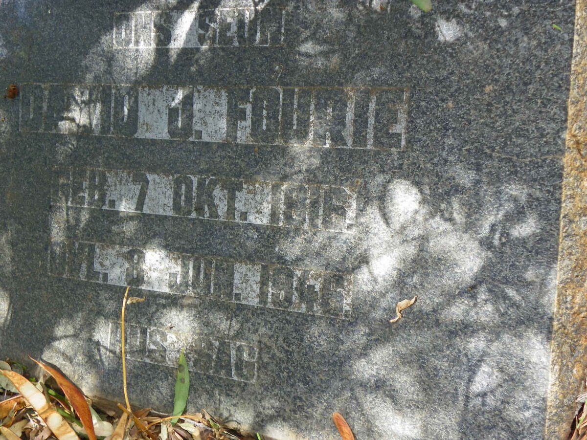 FOURIE Dawid J. 1916-1946