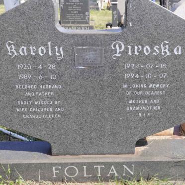 FOLTAN Karoly 1920-1989 &amp; Piroska 1924-1994