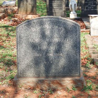 FORSYTH Agnes Winifred  -1954