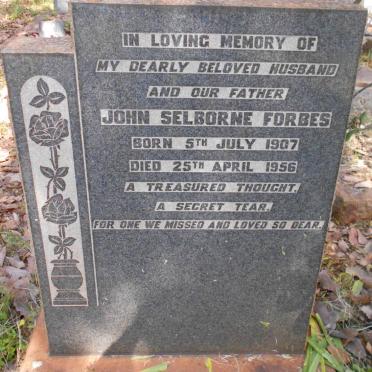 FORBES John Selborne 1907-1956