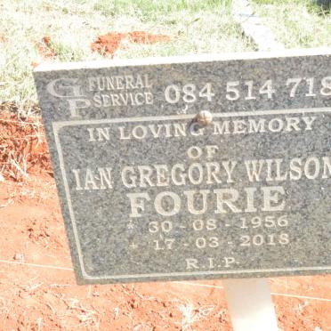 FOURIE Ian Gregory Wilson 1956-2018