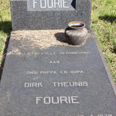 FOURIE Dirk Theunis 1902-1979