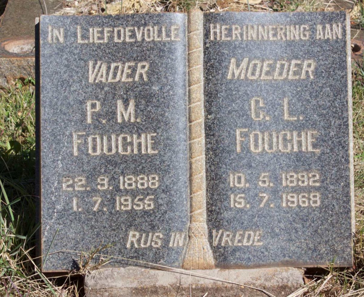 FOUCHE P.M. 1888-1955 &amp; C.L. 1892-1968