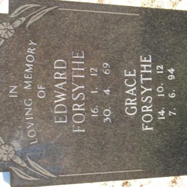 FORSYTHE Edward 1912-1969 &amp; Grace 1912-1994