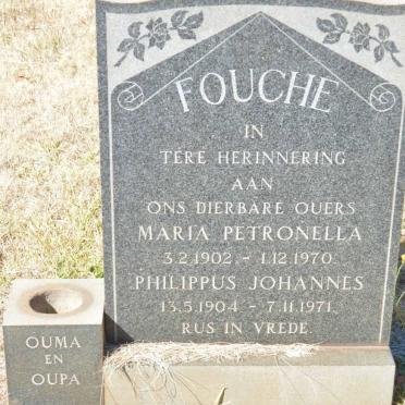 FOUCHE Philippus Johannes 1904-1971 &amp; Maria Petronella 1902-1970