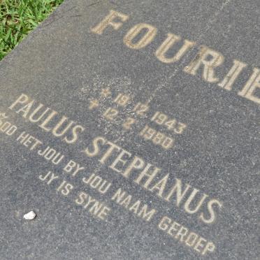 FOURIE Paulus Stephanus 1943-1980