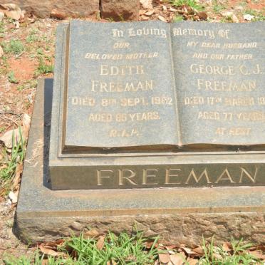 FREEMAN George C.J. -1953 &amp; Edith -1962