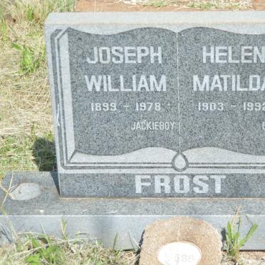 FROST Joseph William 1899-1978 &amp; Helen Matilda 1903-1992