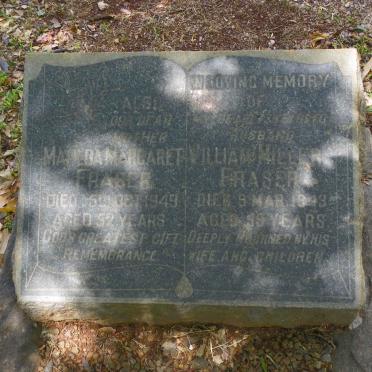 FRASER William Miller -1943 &amp; Matilda Margaret -1949
